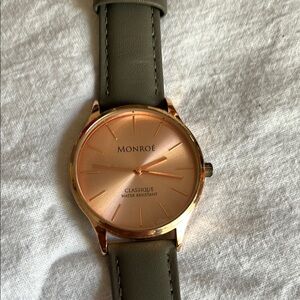 Monroe by Maestro Classique Genuine Leather Quartz Women's Watch